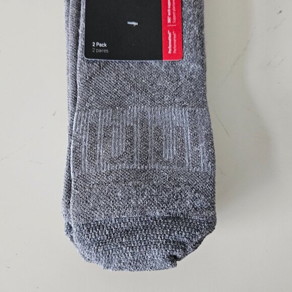 2-Pack NWT LULULEMON HTGR Grey Gray Power Stride Crew Socks Reflective Men's XL - Picture 3 of 6